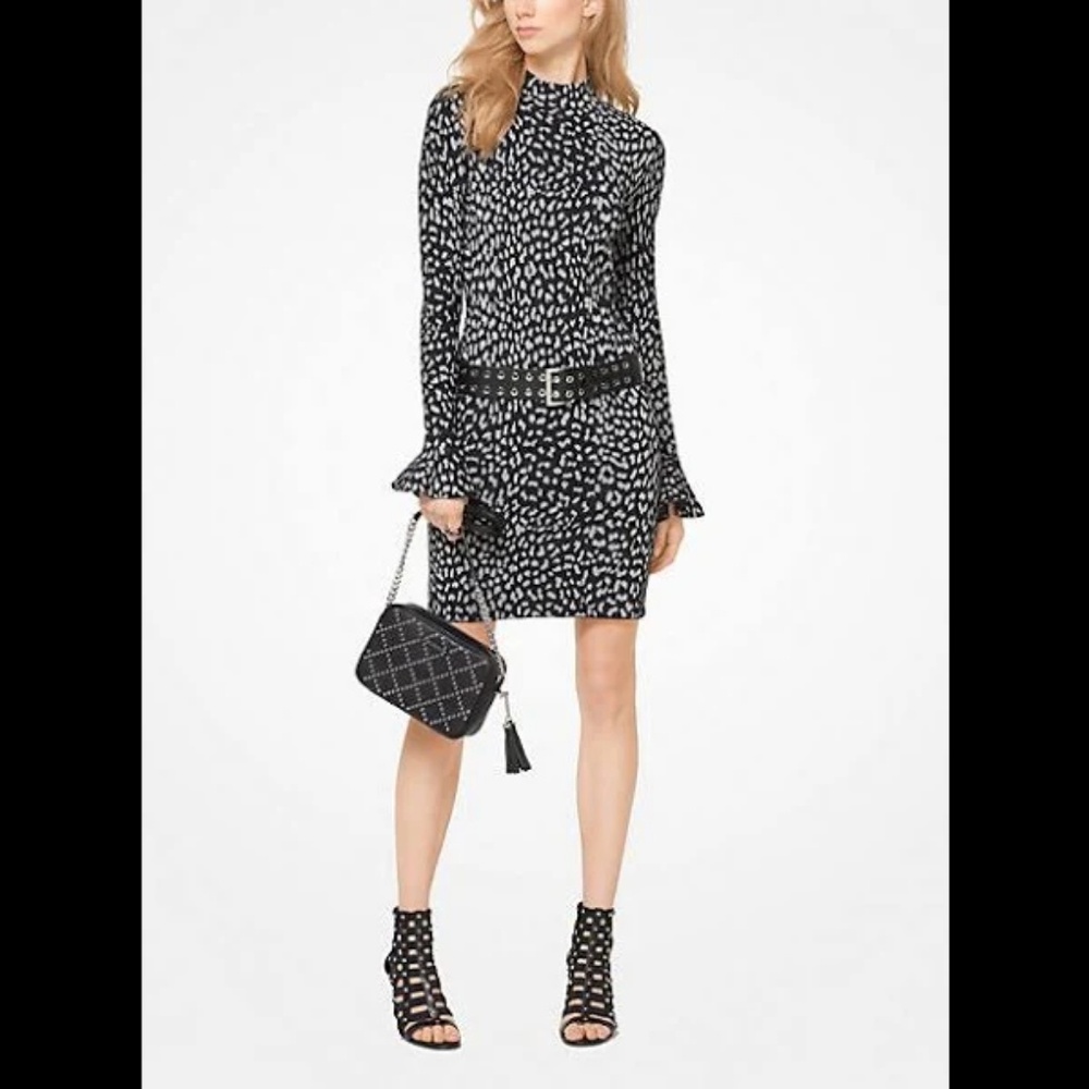 Michael Kors Metallic Cheetah Dress, M, L, and XL - Picture 2 of 8